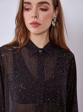 Πουκάμισο ημιδιάφανο με glitter SQ9420.3748+2 φωτογραφία