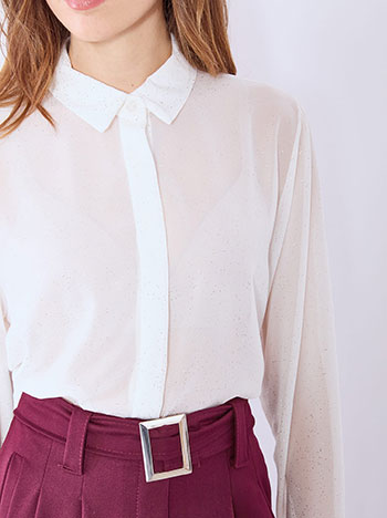 Πουκάμισο ημιδιάφανο με glitter SQ9420.3748+1