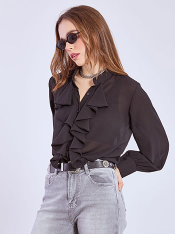 Πουκάμισο με βολάν λεπτομέρειες SQ9420.3996+2