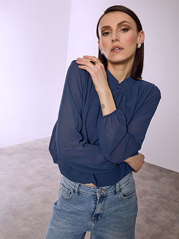 Μπλούζα με ημιδιάφανα μανίκια SQ9420.4192+6