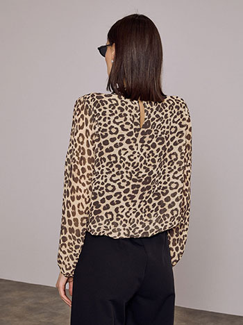 Μπλούζα λεοπάρ με ελαστικό τελείωμα SQ9420.4219+1 φωτογραφία