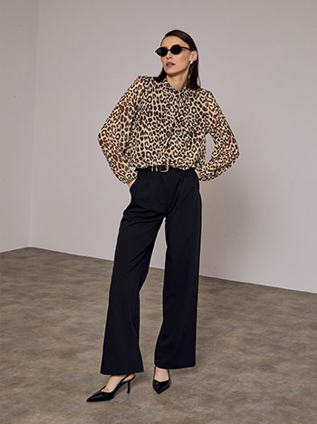Μπλούζα λεοπάρ με ελαστικό τελείωμα SQ9420.4219+1 φωτογραφία