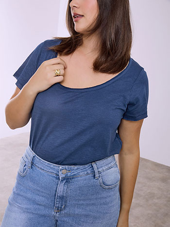 Celestino T-Shirt με Καμπύλη Στο Τελείωμα Sq9489 4163+6 Μπλούζες T-Shirts Γυναικεία Ρούχα Μόδα