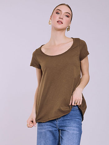 T-shirt με καμπύλη στο τελείωμα SQ9489.4163+2