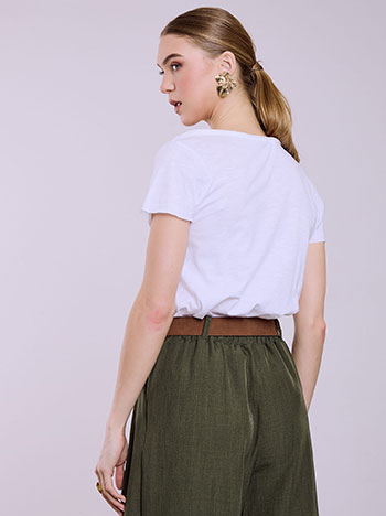  T-shirt με καμπύλη στο τελείωμα SQ9489.4163+1 - 2