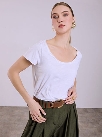 T-shirt με καμπύλη στο τελείωμα SQ9489.4163+1