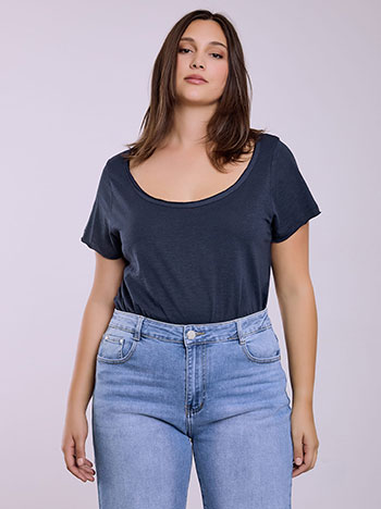  T-shirt με καμπύλη στο τελείωμα SQ9489.4163+7 - 6