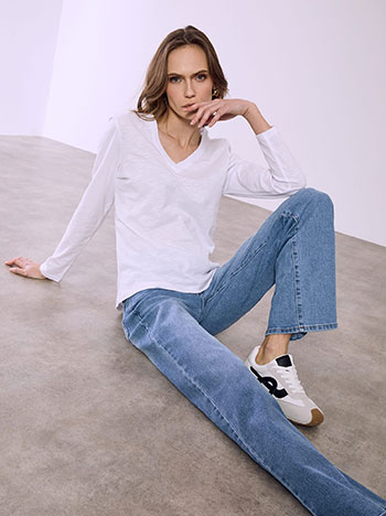 Μπλούζα μακρυμάνικη βαμβακερή SQ9489.4278+3