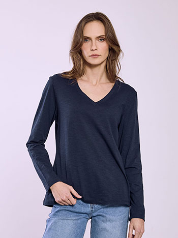 Μπλούζα μακρυμάνικη βαμβακερή SQ9489.4278+4