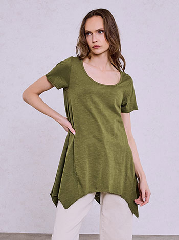 Μπλούζα με ασύμμετρο τελείωμα SQ9489.4670+4