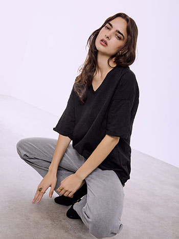 Μπλούζα με γυριστό μανίκι SQ9489.4677+4