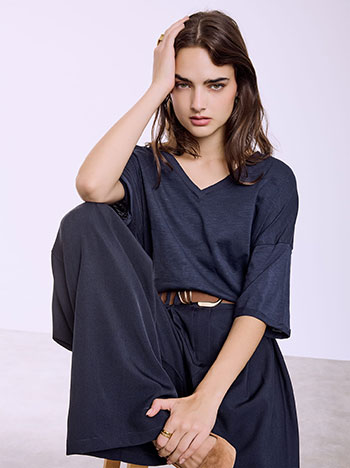 Μπλούζα με γυριστό μανίκι SQ9489.4677+5