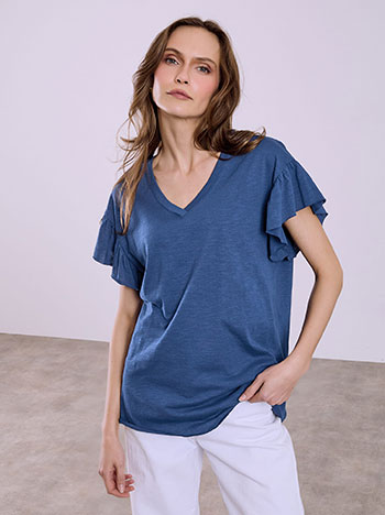 Μπλούζα με βολάν μανίκι SQ9489.4686+6