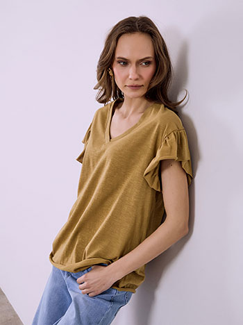 Μπλούζα με βολάν μανίκι SQ9489.4686+2