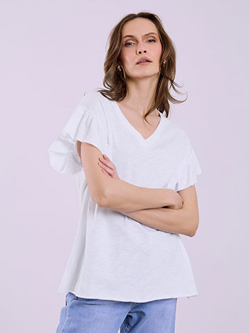 Μπλούζα με βολάν μανίκι SQ9489.4686+1