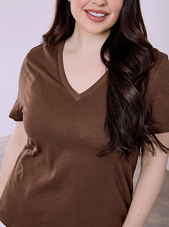Celestino T-Shirt Βαμβακερό με V Λαιμόκοψη Sq9489 4795+3 Μπλούζες T-Shirts Γυναικεία Ρούχα Μόδα