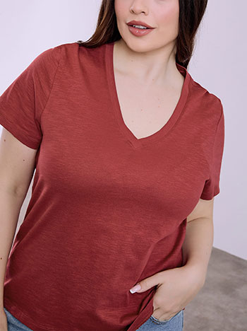 Celestino T-Shirt Βαμβακερό με V Λαιμόκοψη Sq9489 4795+4 Μπλούζες T-Shirts Γυναικεία Ρούχα Μόδα