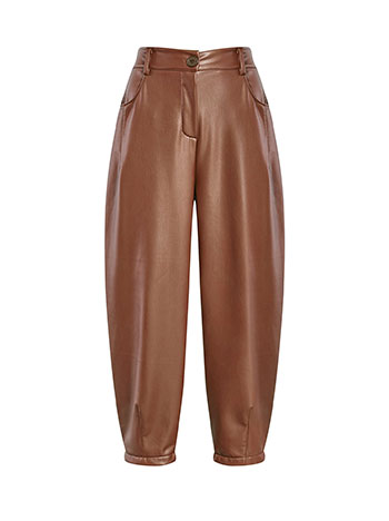 Παντελόνι δερματίνης barrel SQ9552.1209+2 φωτογραφία