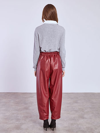 Παντελόνι δερματίνης barrel SQ9552.1209+3 φωτογραφία