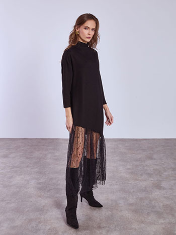 Φόρεμα μίντι με δαντέλα στο τελείωμα SQ9552.8281+1