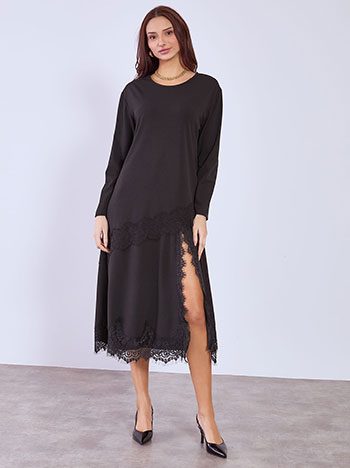 Φόρεμα μίντι με λεπτομέρειες δαντέλας SQ9831.8534+1