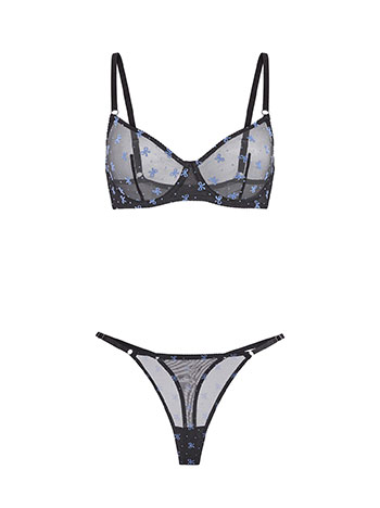 Σετ εσωρούχων ημιδιάφανο με φιόγκους SQ9833.0562+1 φωτογραφία