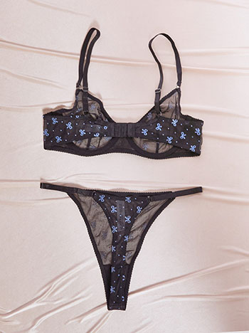 Σετ εσωρούχων ημιδιάφανο με φιόγκους SQ9833.0562+1 φωτογραφία