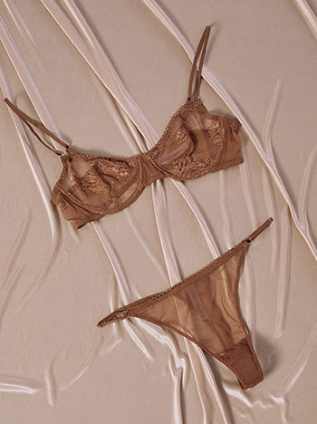 Σετ εσωρούχων ημιδιάφανα με σχέδιο SQ9833.0622+2