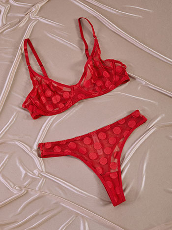 Σετ εσωρούχων ημιδιάφανο πουά SQ9833.0717+2