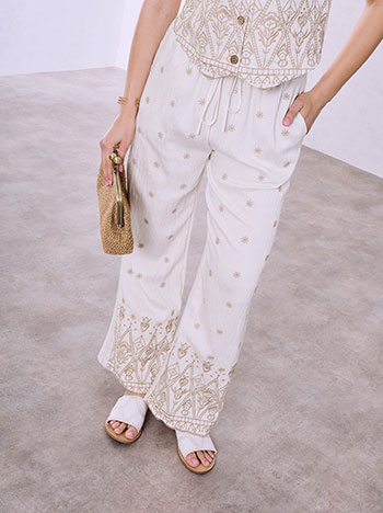 Σετ με κεντητό γιλέκο και παντελόνα SQ9844.0144+2