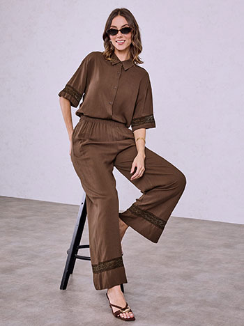 Σετ με πουκάμισο και παντελόνα απο βισκόζη SQ9844.0678+2