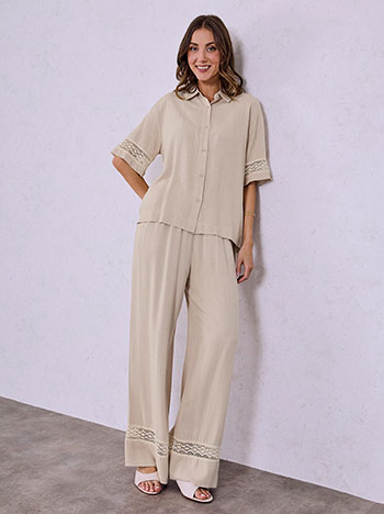 Σετ με πουκάμισο και παντελόνα απο βισκόζη SQ9844.0678+3