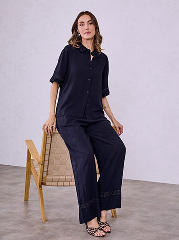 Σετ με πουκάμισο και παντελόνα απο βισκόζη SQ9844.0678+4