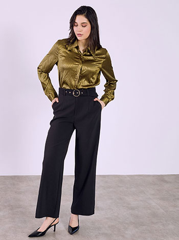 Παντελόνι μονόχρωμο με ζώνη SQ9844.1027+1