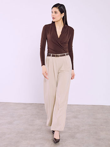 Παντελόνα με ζώνη δερματίνης SQ9844.1102+3