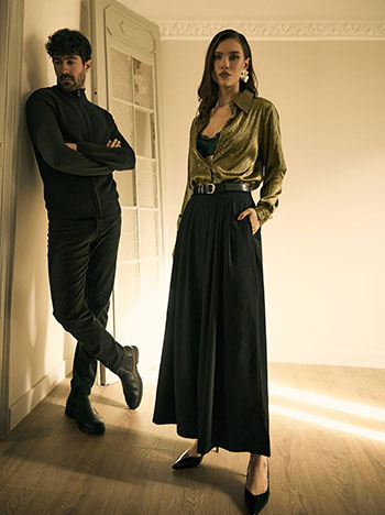 Παντελόνα με πιέτες SQ9844.1211+1