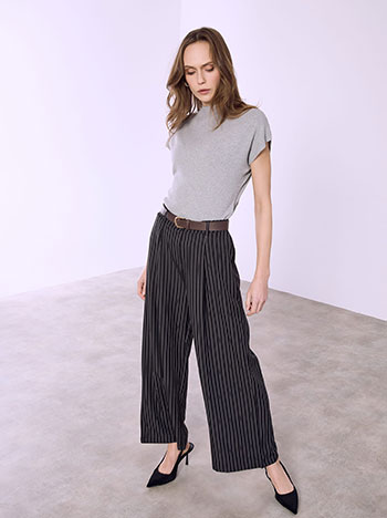 Παντελόνα ριγέ με ζώνη SQ9844.1260+1