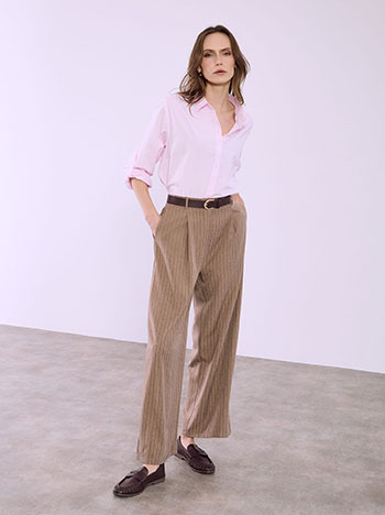 Παντελόνα ριγέ με ζώνη SQ9844.1260+3