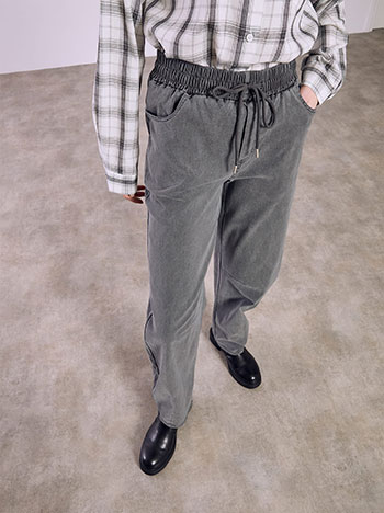 Παντελόνι barrel με denim όψη SQ9844.1333+5