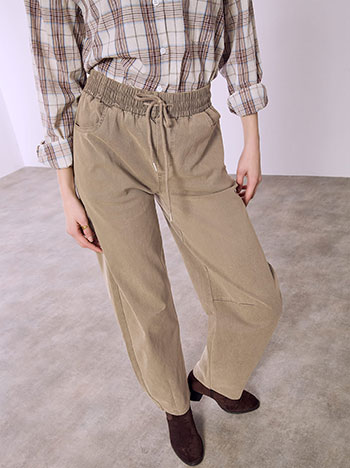 Παντελόνι barrel με denim όψη SQ9844.1333+3