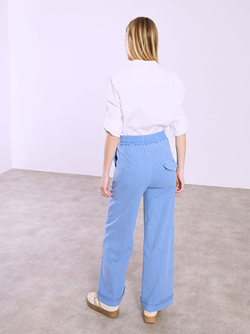 Παντελόνι wide leg με denim όψη SQ9844.1335+4 φωτογραφία