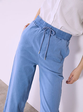 Παντελόνι wide leg με denim όψη SQ9844.1335+4 φωτογραφία