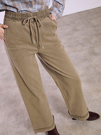 Παντελόνι wide leg με denim όψη SQ9844.1335+3