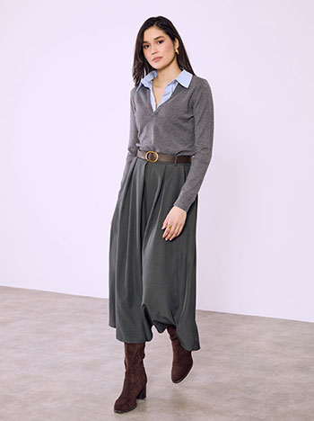 Φούστα μάξι με πιέτες SQ9844.2203+2 φωτογραφία