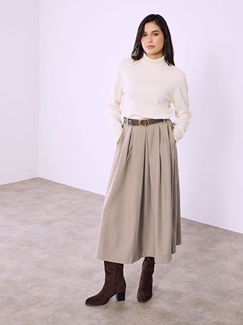 Φούστα μάξι με πιέτες SQ9844.2203+3