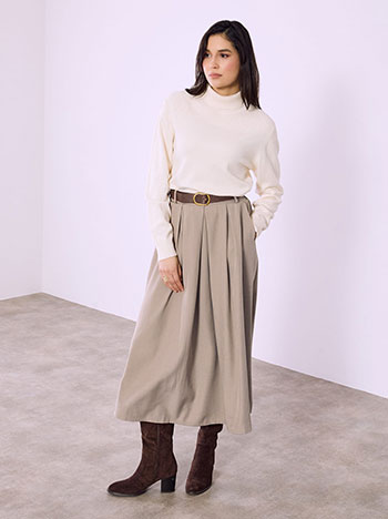 Φούστα μάξι με πιέτες SQ9844.2203+3 φωτογραφία