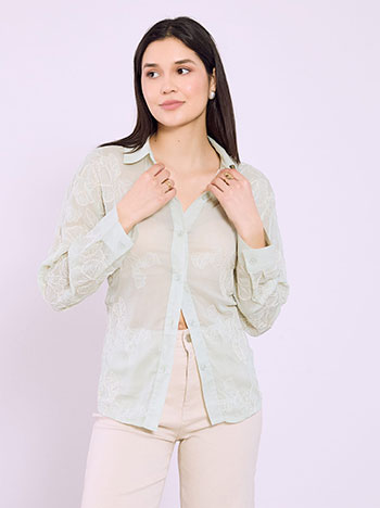 Πουκάμισο με κεντητά σχέδια SQ9844.3002+4