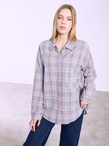 Πουκάμισο καρό με τσέπη SQ9844.3046+3