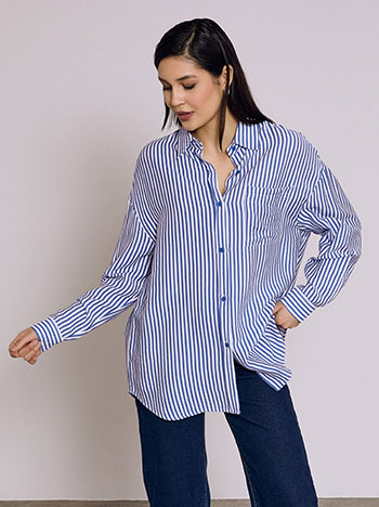 Πουκάμισο ριγέ oversized SQ9844.3149+2