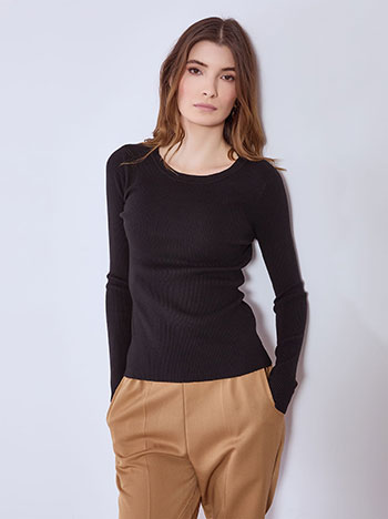 Μπλούζα ριπ μονόχρωμη SQ9844.4035+4